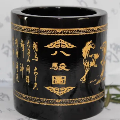 Бесплатная доставка бамбуковый держатель для ручек рельефная китайская