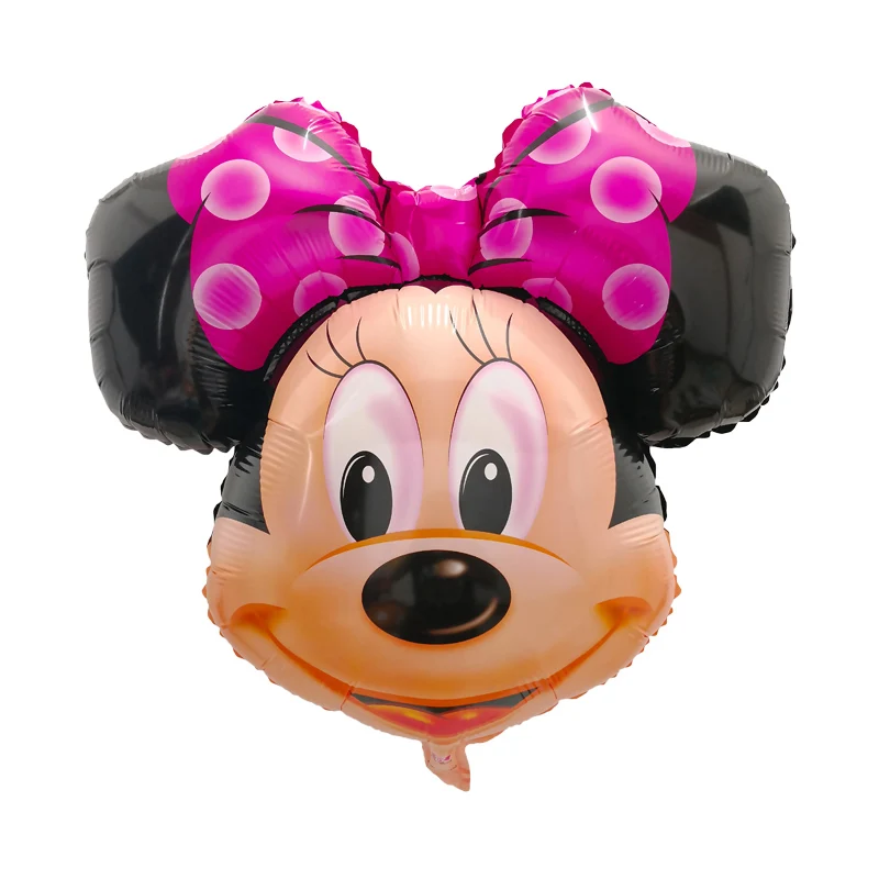 minnie 50 шт. 78*65 см Алюминий надувные шары Mickey Minnie головка фольгированный шарик, мультфильмы, детские игрушки День рождения поставки Свадебные украшения - Цвет: minnie