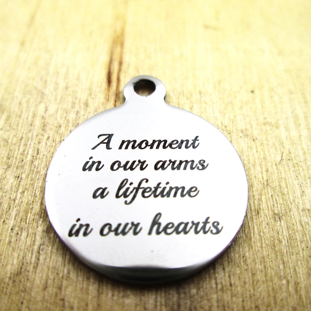 Подвески из нержавеющей стали сделай сам 10 шт./лот-a Instant in our arms a Life hand-лазерная