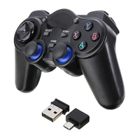 hobbylane wireless gamepad joystick 2 4g game console with micro usb otg converter adapter for android tablets pc tv box