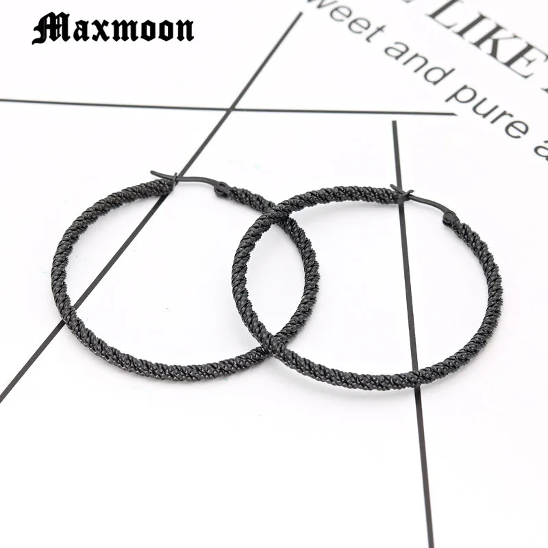 Серьги-кольца женские витые золотистого цвета 5 см | Украшения и аксессуары