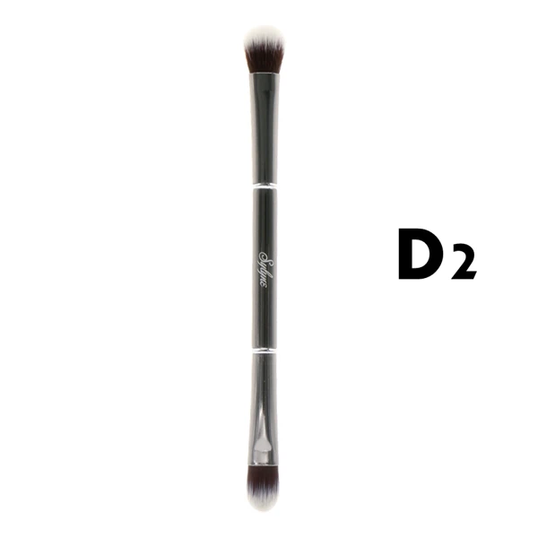 1pc D2 Sylyne кисти для макияжа металлические двойные растушевки теней для век бровей консилер для глаз Макияж Кисти держатель - Handle Color: 1pc D2