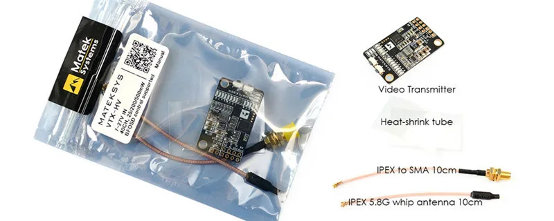 Matek 5,8G 40CH 25mW 200mW 500mW переключаемый Видео FPV передатчик TX VTX-HV W/5 V 1A BEC выход для FPV Racing RC модель Accs