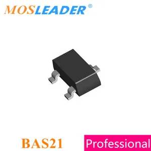 Mosleader BAS21 SOT23 3000PCS BAS21LT1G BAS21LT1 250V 75V 200mA 0.2A Made in China Switching diode High quality