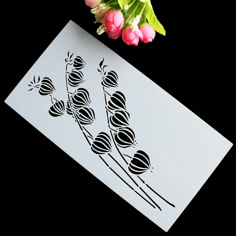 Фонарь цветок искусственное украшение кофейное печенье шаблон печать трафарет