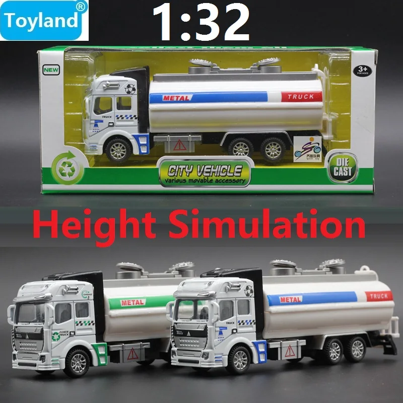 

Hot Sales 1:32 Alloy Pull Back Engineering vehicle Garbage Truck/Sanitation car model simulation model Hot Educational toy