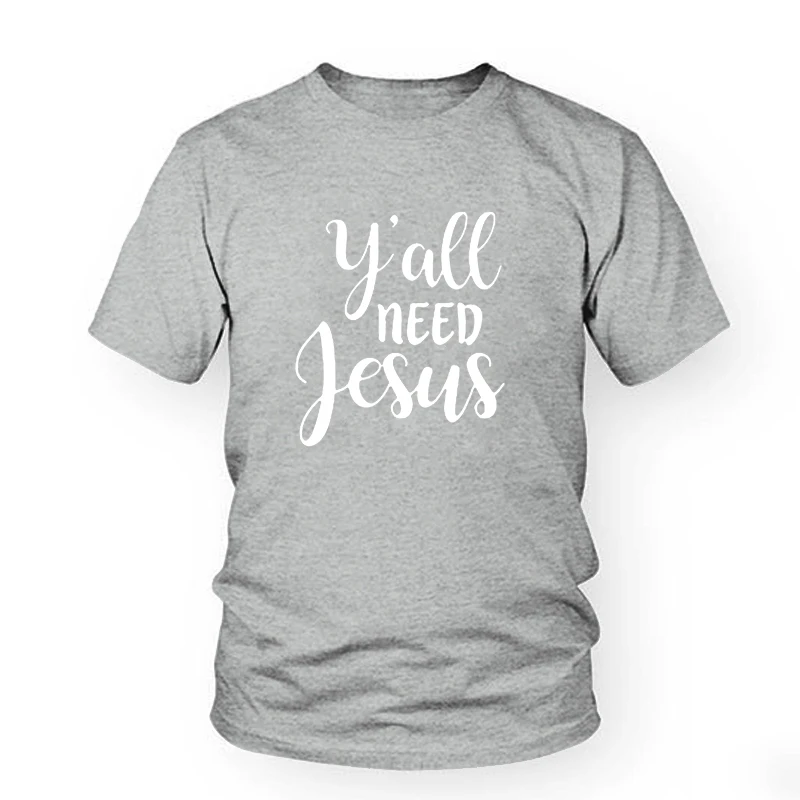 Женские хлопковые футболки с надписью You Yɺll Need Jesus повседневные забавные