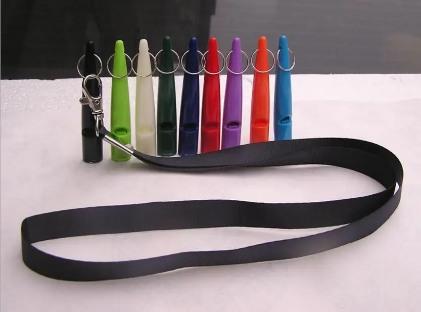 Wholesale 300pcs/lot 80MM Dog Puppy Pet Training Whistle Silent Ultrasonic COLOUR with Lanyard Gundog Whistles Plastic High Qual | Свисток