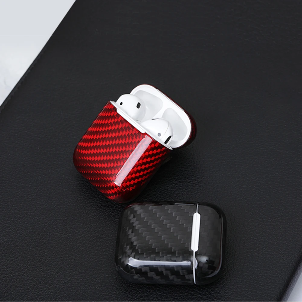 Ударопрочный защитный чехол из углеродного волокна для Apple AirPods наушников |