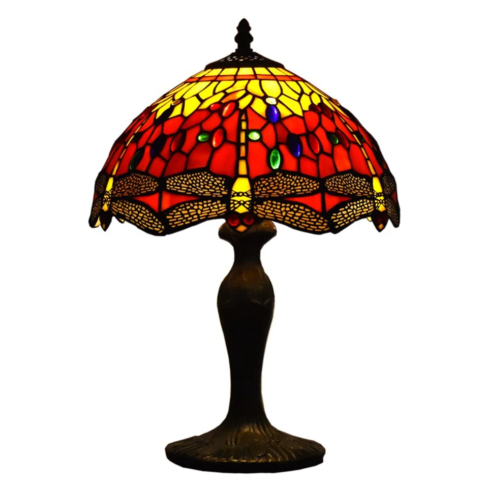 Лампы ATREUS tiffanylamp 12 дюймов светильник В Форме Дракона старинное освещение