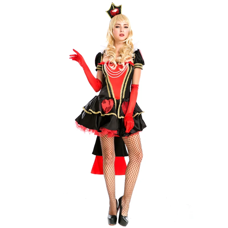 Нарядное платье королевы сердец новый карнавальный костюм Алисы в стране чудес