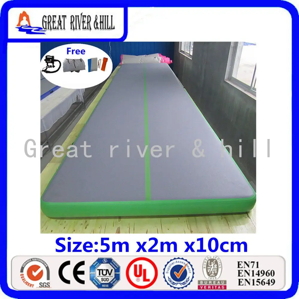 

gym mattress 5m X2m X0.1m Hand Made easy carry mattress inflatable gymnastics mats air track