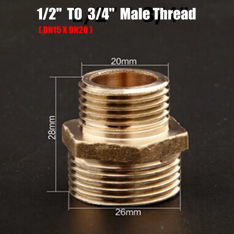 5 шт./лот 1/2 &quot3/4&quot 1 &quotШТЫРЬКОВАЯ нить латунные ниппельные фитинги для