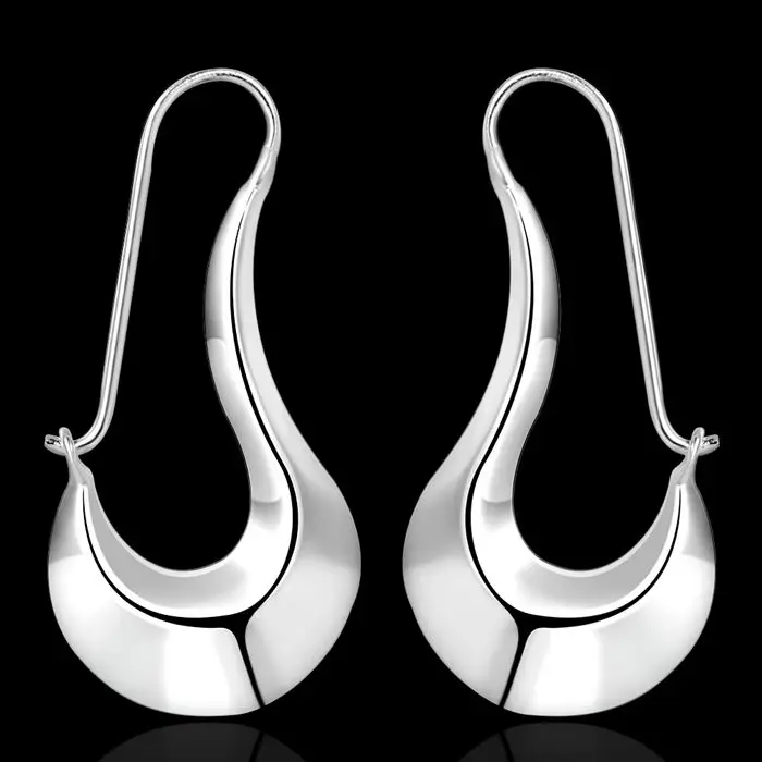 Посеребренные модные ювелирные изделия плоские светильник серьги для живота-