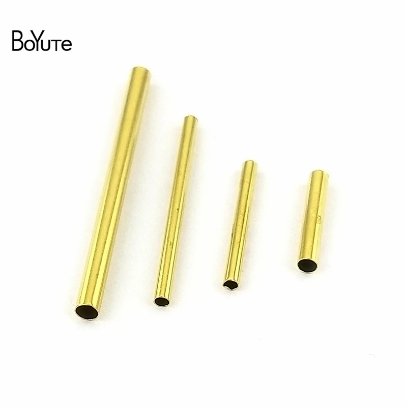 BoYuTe 200Pcs 4 Colors 20*2MM Brass Jewelry Materials Thin Metal Tube DIY Accessory Parts | Украшения и аксессуары