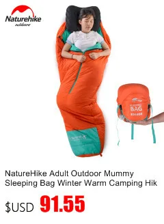 NatureHike сверхлегкий спальный мешок на половину груди 350 г, спальный мешок на утином пуху, спальный мешок для кемпинга, NH17S018-D