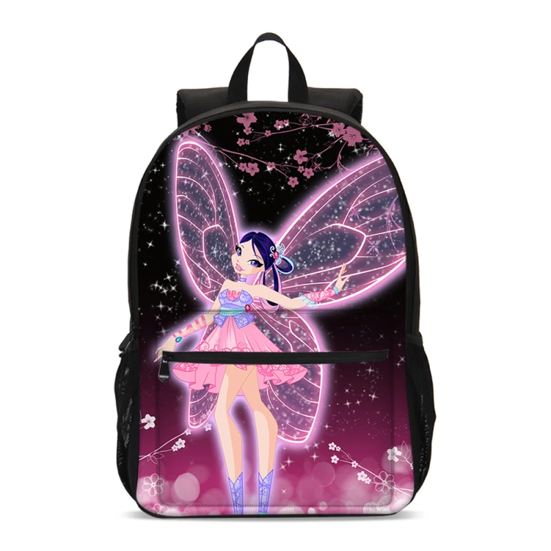 VEEVANV Брендовая Дизайнерская обувь Winx Club 3D печати рюкзаки для девочек школьная