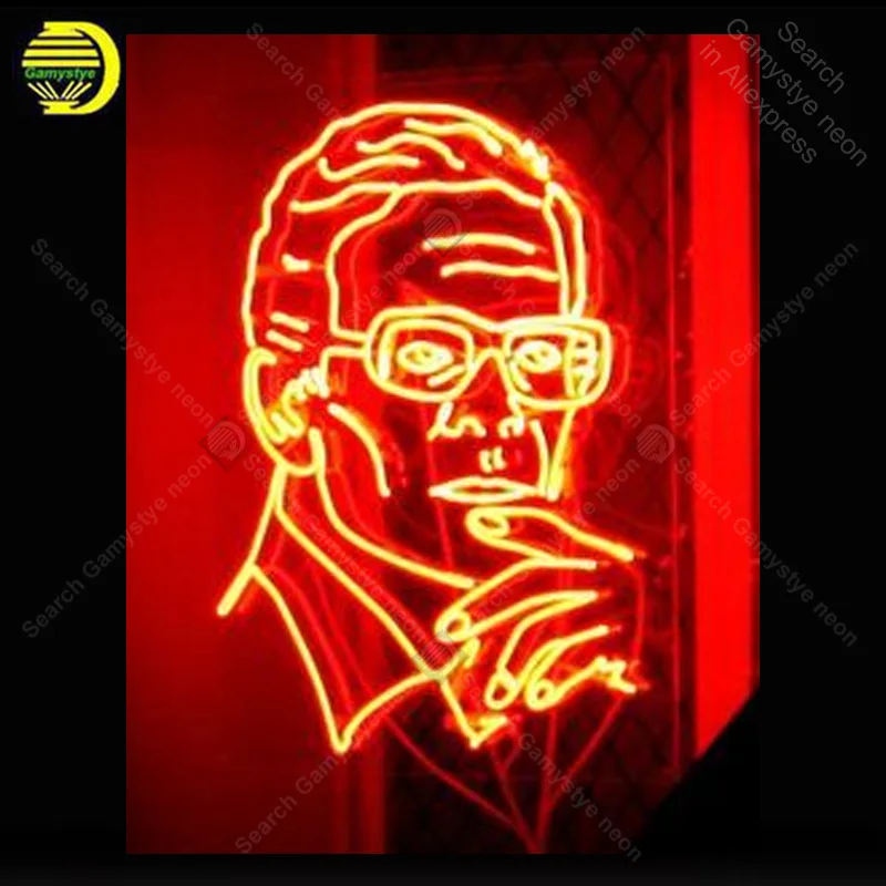 Неоновая вывеска the thinking man Настоящая стеклянная трубка неоновые лампочки пивной