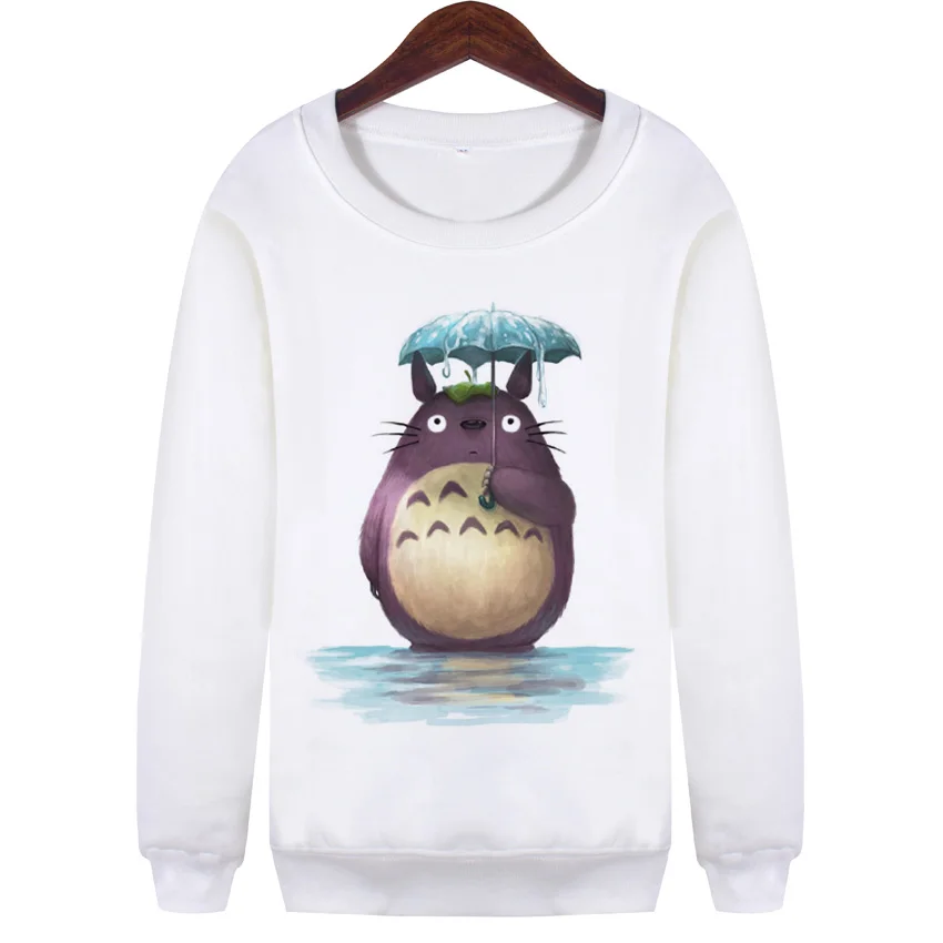 Новые женские толстовки Kwaii с мультяшным принтом белые пуловеры в стиле