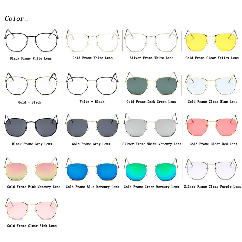 Vintage Sunglasses for Men Women Europe America Style Square Metal Frame Sun glasses Mirror Spectacles Oculos Gafas UV400 K8 | Аксессуары