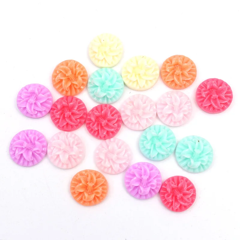 13x13mm 50 шт смешанные полимерные Цветочные украшения для рукоделия с плоским основанием кабошон украшения для скрапбукинга каваи милые Diy аксессуары - Цвет: 13x13mm