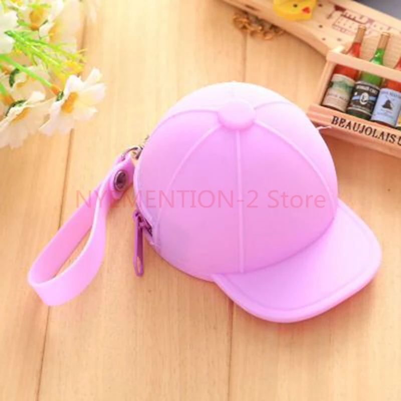 80 шт./лот силиконовые Бейсбол Кепки брелок Портмоне мини наручные сумка Подвеска