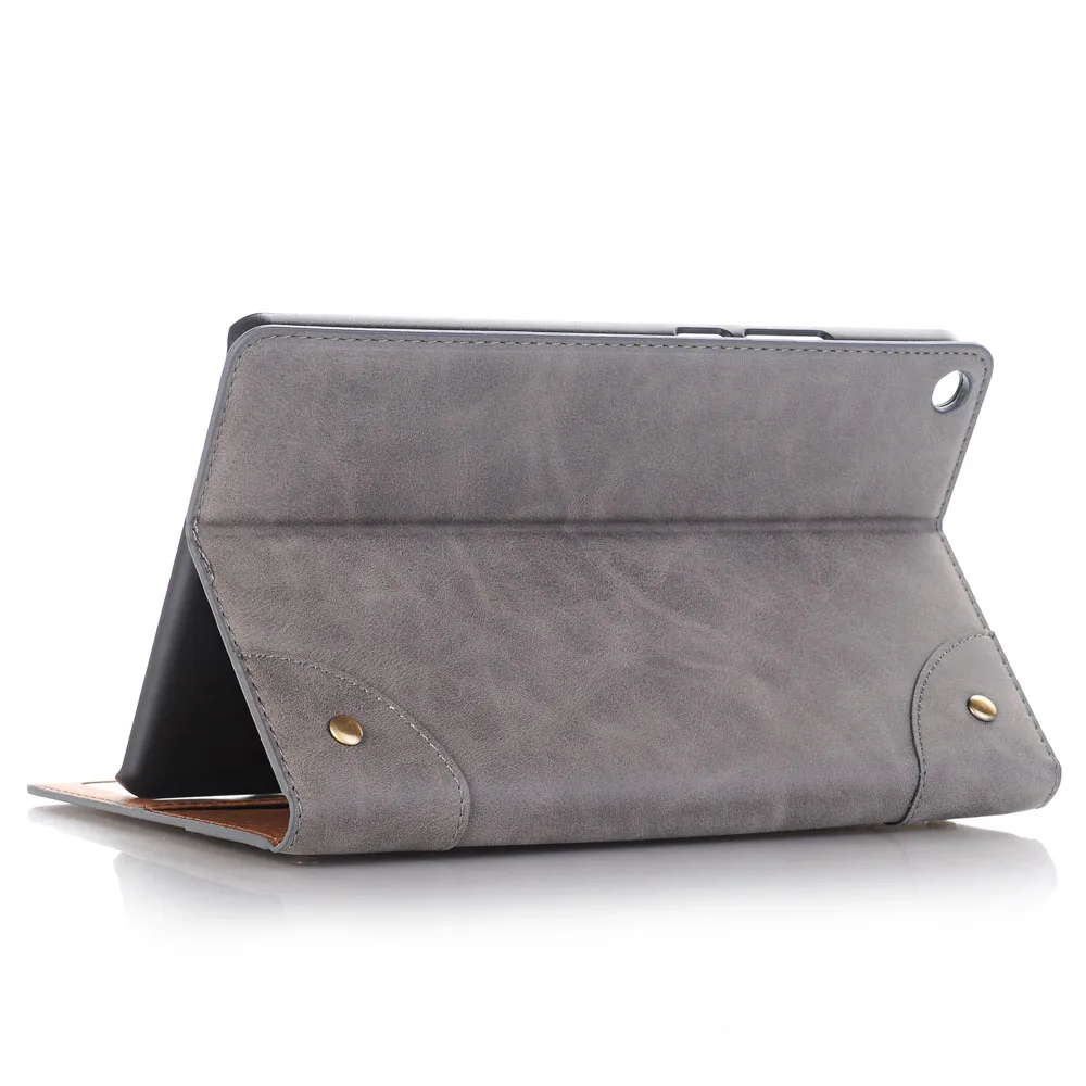 Gray 3 Деловой кожаный чехол для huawei MediaPad T3 8,0 KOB-L09 KOB-W09 8,0 дюймов, подставка для планшета с отделением для карт+ подарок - Цвет: Gray 3