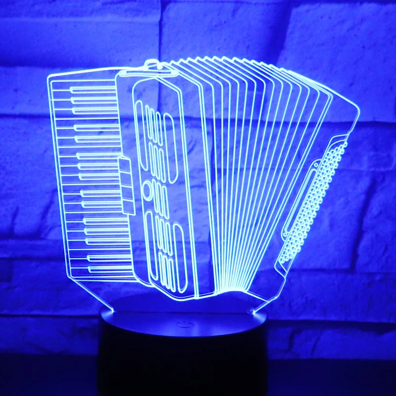 3D LED ночник гармошка соковыжималка музыкальная с 7 видов цветов лампа для