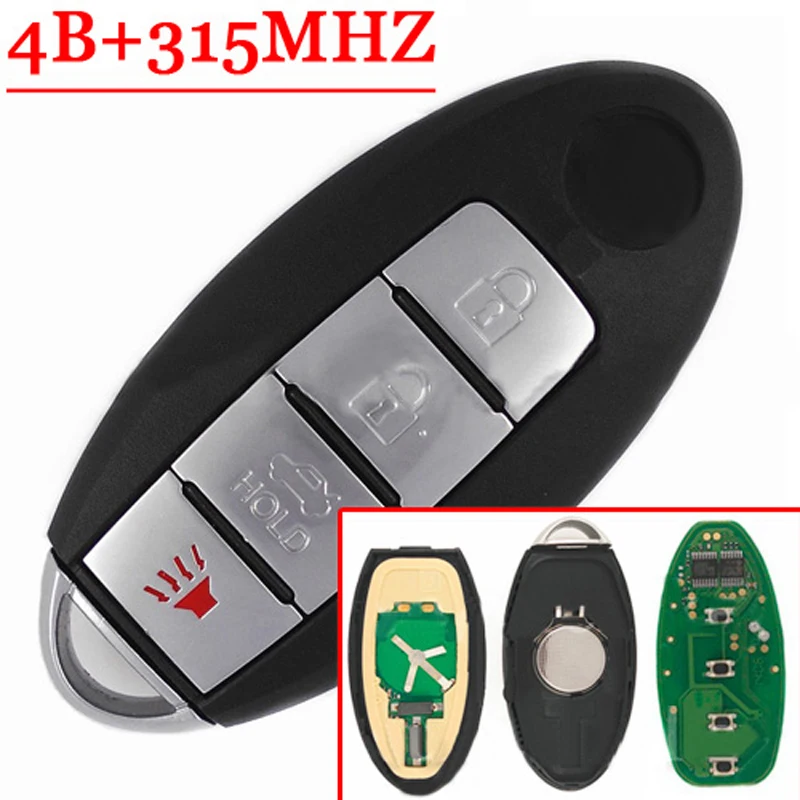 4 кнопки дистанционного ключа для Nissan Altima Maxima Sentra 350Z Teana 2005 2008 с чипом ID46 315 МГц|key