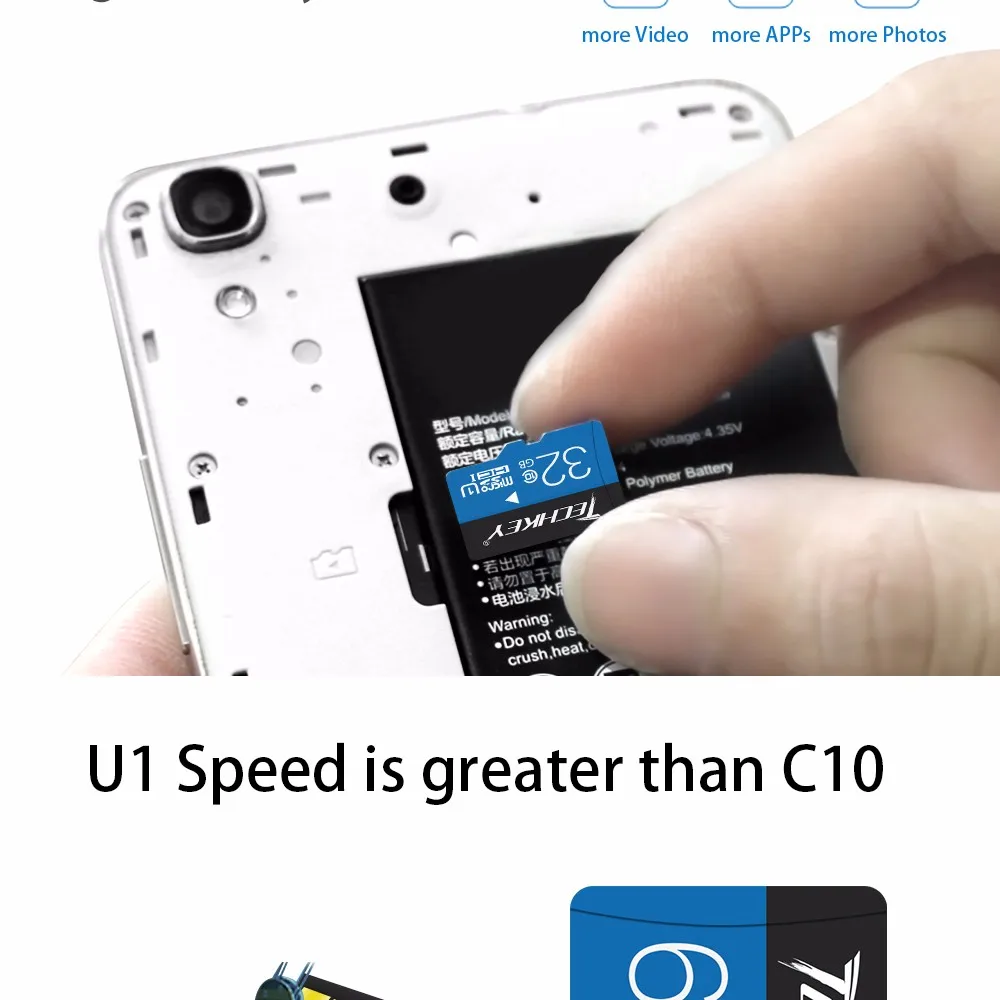 Карта памяти Micro SD, 32 ГБ, 64 ГБ, 16 ГБ, 8 ГБ, класс 10, TF карта, ручка MicroSD, флеш-накопитель, диск памяти для телефона/камеры