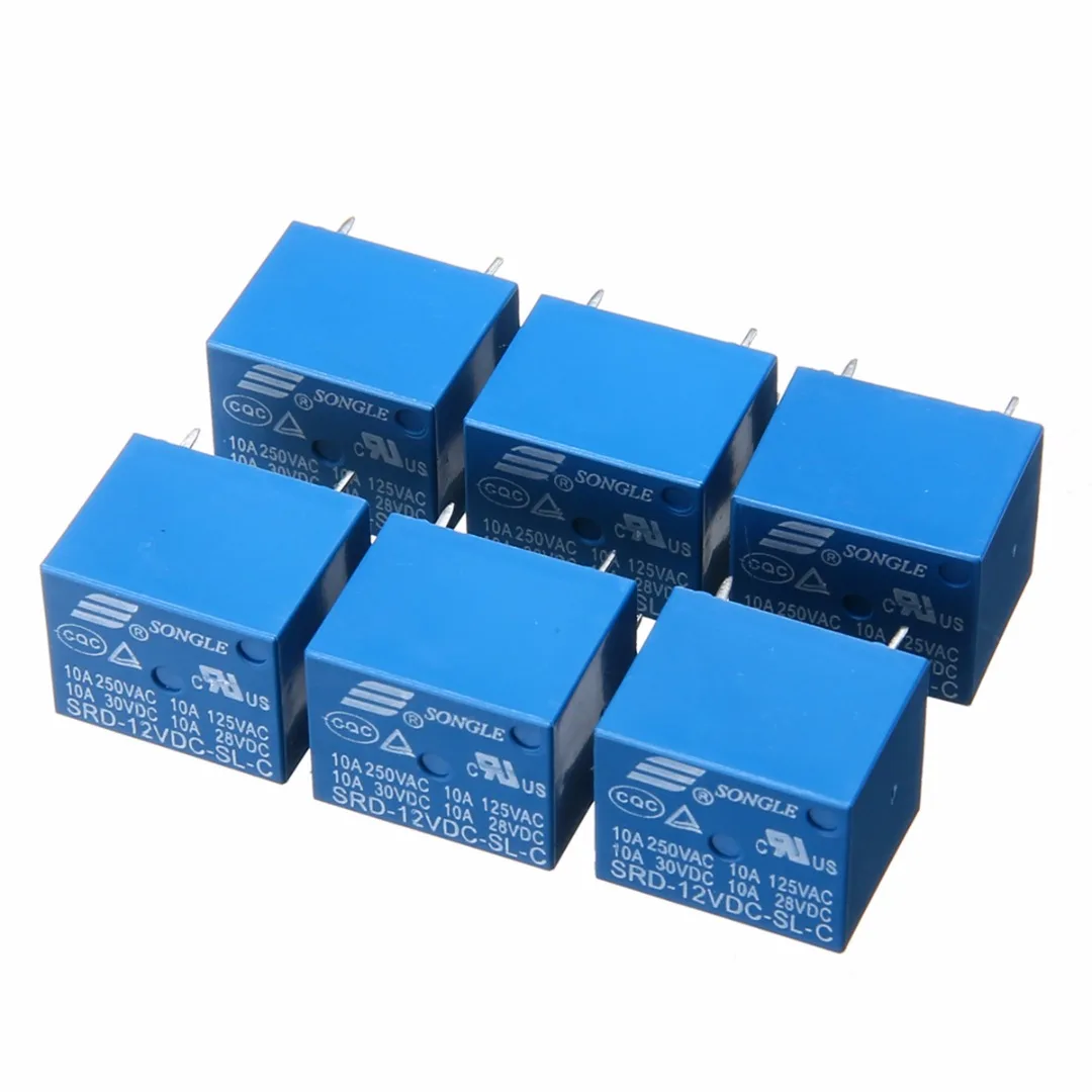 5 предметов в лоте 10 шт./лот SRD 12VDC SL C синий Мощность реле T73 12V 10A Pin Mayitr