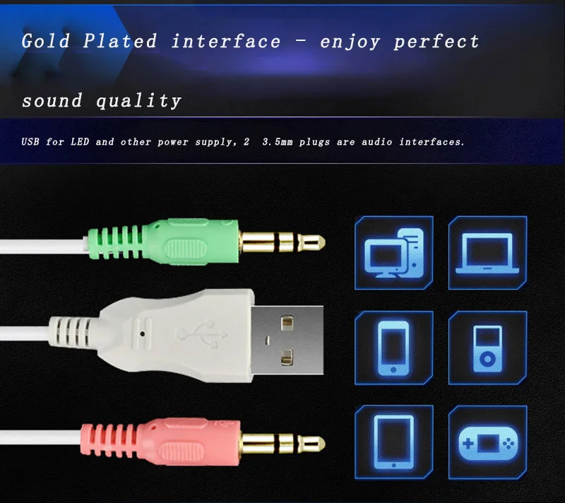 Smart Game headsets wire controle HD mic stereo depth noise reduction antijam professional E-sport headphones LED Luminescence |