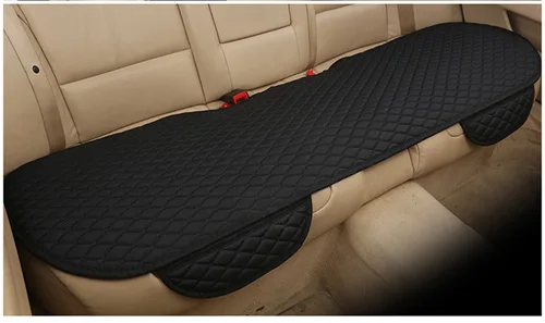 black rear 1pcs Лен/Лен автомобильные подушки для сиденья защитный чехол для сиденья машины автомобильный коврик для авто Стайлинг внутренние аксессуары, сиденье чехлы - Название цвета: black rear 1pcs