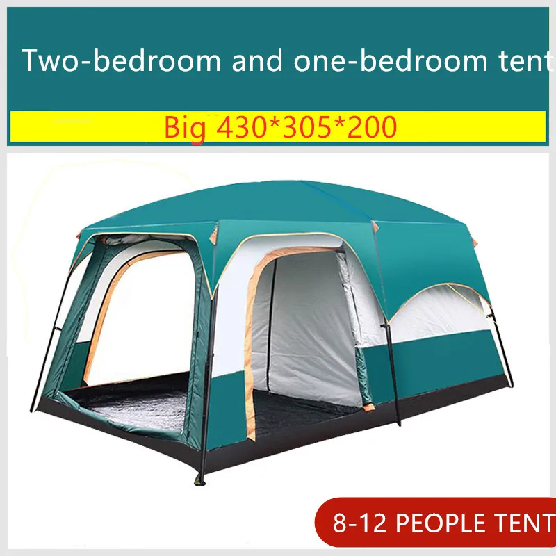 model 1 Big Большие палатки 460*360*210 см, вечерние палатки для кемпинга, Семейные палатки для 5, 8, 10, мужчин, 12, 14, 16 человек, высокое укрытие - Цвет: model 1 Big