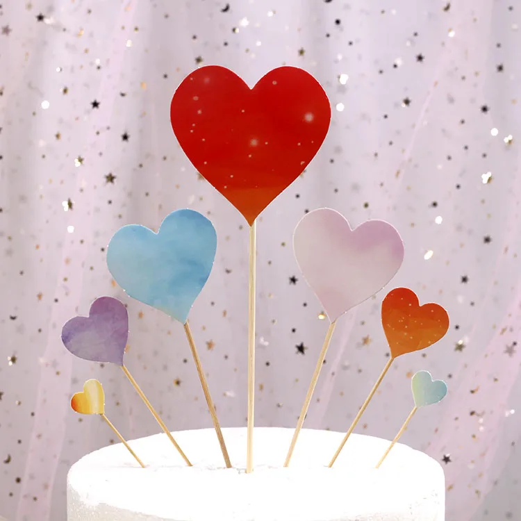 Украшение для выпечки с градиентом цвета набор украшения торта на день рождения