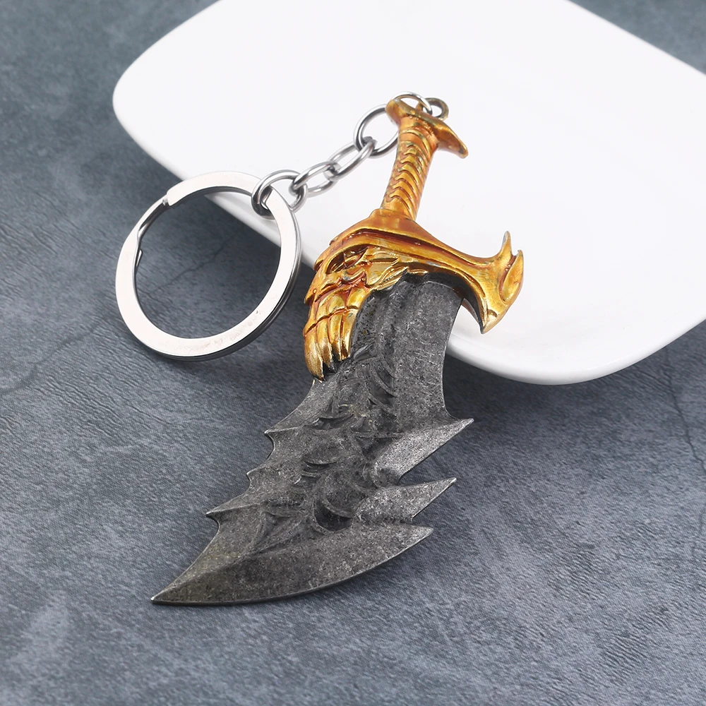 God Of War Kratos Blade of chaos брелок для ключей Axe демонический нож модель оружия Chaveiro