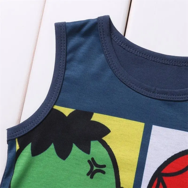 Детский хлопковый комбинезон с круглым вырезом без рукавов | Мать и ребенок