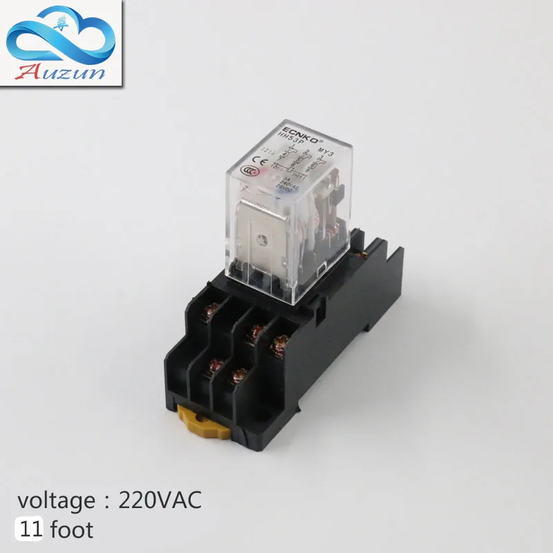 10 шт. hh53P маленькое реле AC220V с промежуточным лампы базовый ток 5 a серебряный