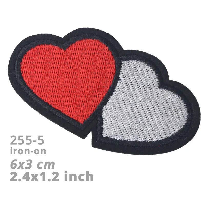 Красные железные нашивки для одежды наклейки любви на одежду аппликация в виде