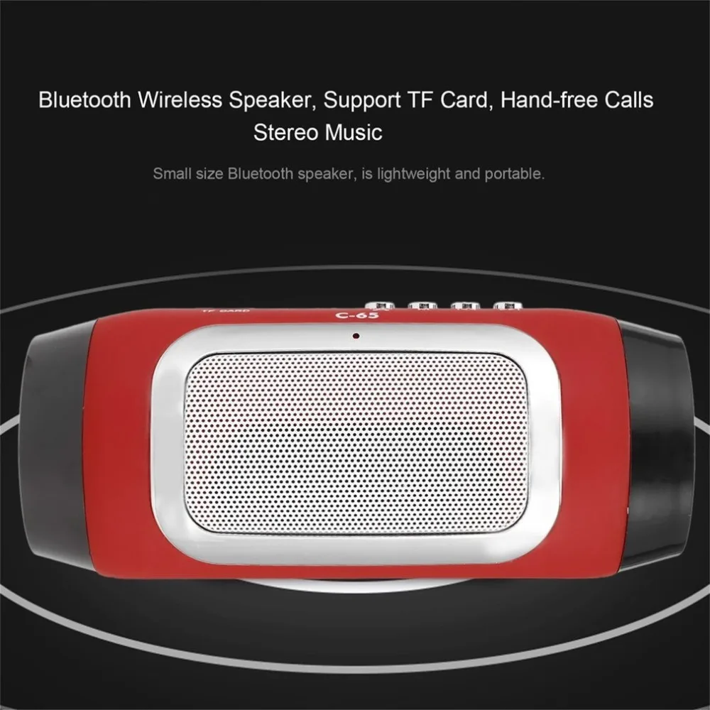 PCTC HIFI мини-красный цвет Портативный беспроводной Bluetooth стерео низкочастотный