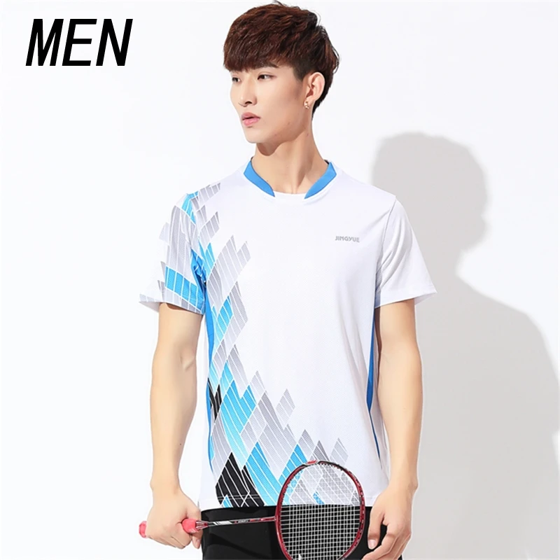Рубашка для бадминтона с коротким рукавом Мужская одежда настольного тенниса