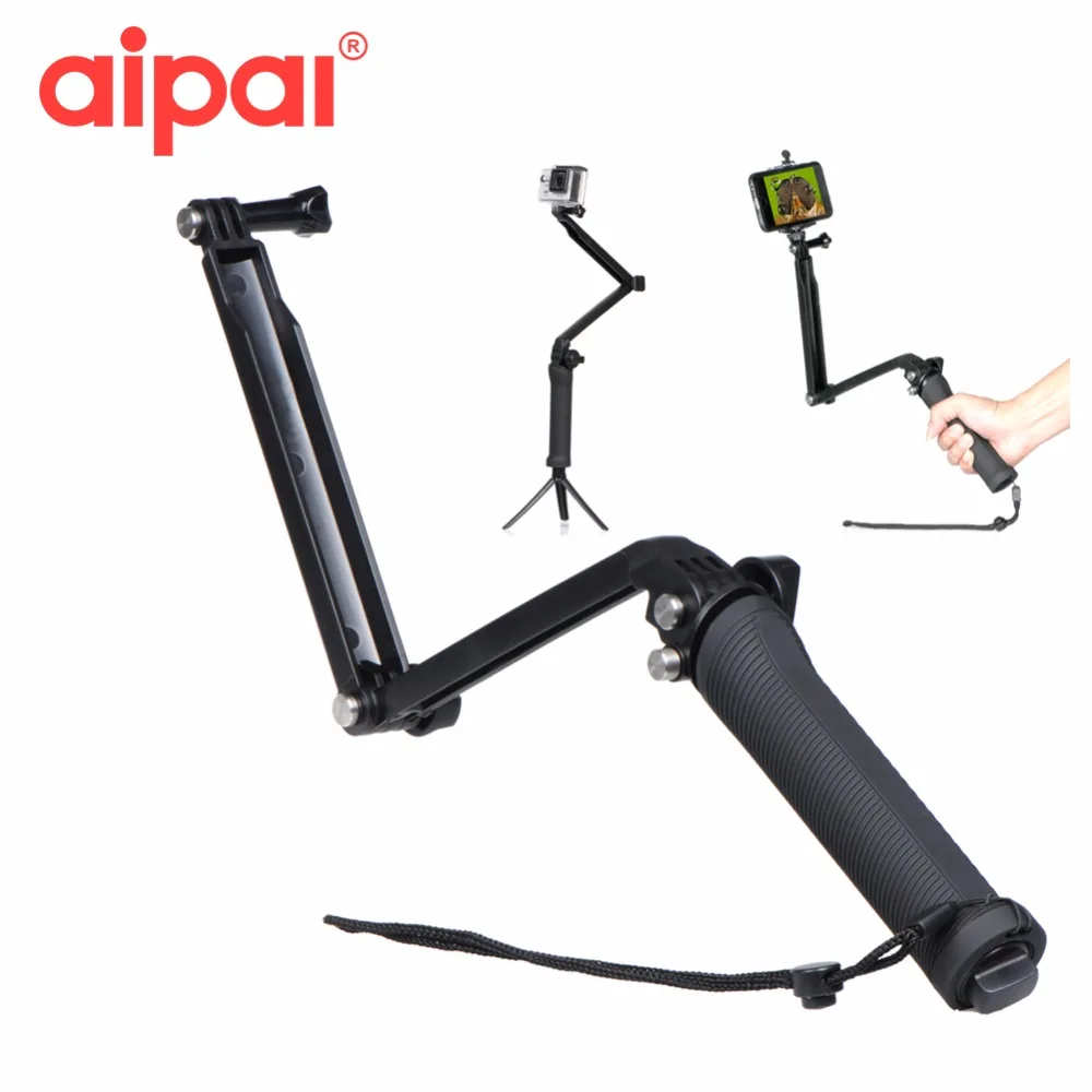Aipal для GoPro аксессуары складной 3 Way монопод крепление сцепление раздвижного