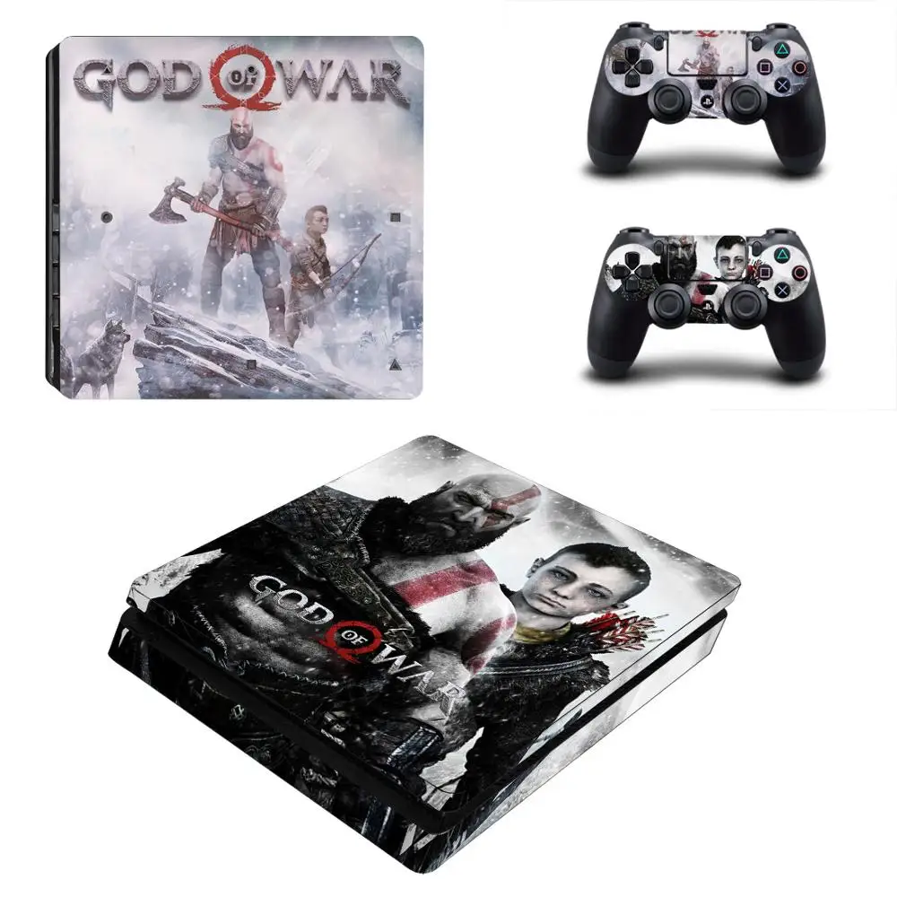 God of War 4 PS4 тонкий стикер кожи наклейка для Dualshock playstation консоль и 2 контроллера