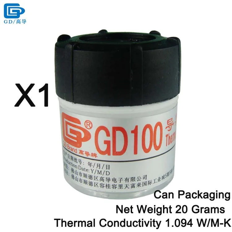 GD100-CN20 1 Piece GD100 теплоотвод пластырь соединения Термальность смазочная паста силикон белый CN20 CN150 CN1000 ST20 ST90 MB05 SSY1 SY1 SY3 SY7 SY15 SY30 - Цвет лезвия: GD100-CN20 1 Piece