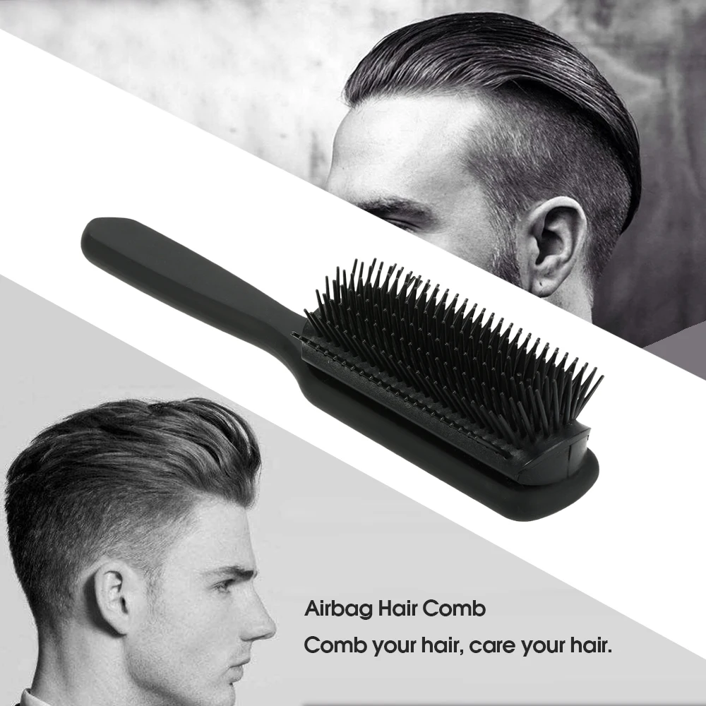 1 шт. гребень для волос щетка с подушкой Антистатическая расческа 9 строк Пластик