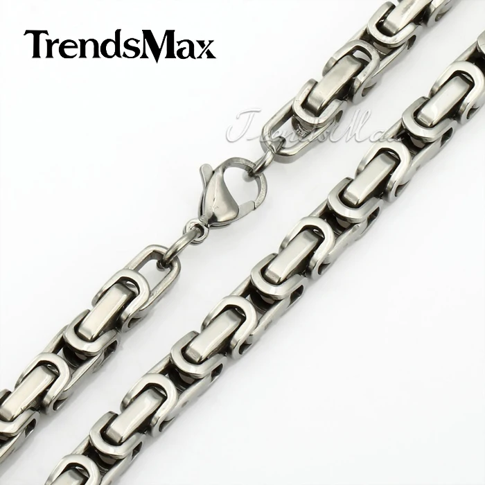 Trendsmax мужские Цепочки и ожерелья цепь византийский коробка Обувь для мальчиков