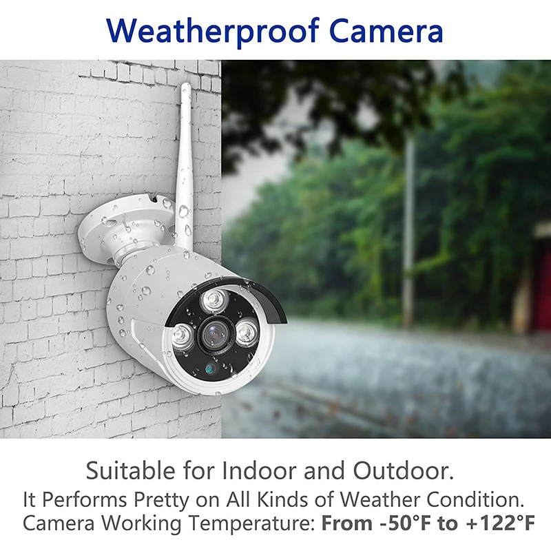 NVR Наборы 4ch 1080 P CCTV Системы HD 720 ip-камера Беспроводной наблюдения WI-FI P2P Открытый ИК