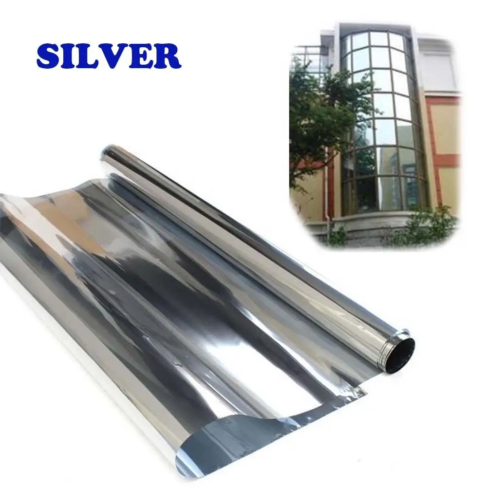 Sunice 0.7x10m (28inx33.33ft) 88% IR Rej Mirror Silver Commercial Window Film / Exterior Building Tint Stickers | Автомобили и