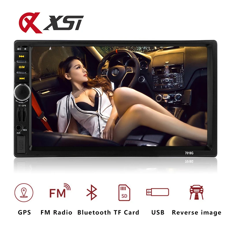 Автомобильный мультимедийный плеер XST 7018 ГГц 2 Din GPS-навигация 7-дюймовый сенсорный