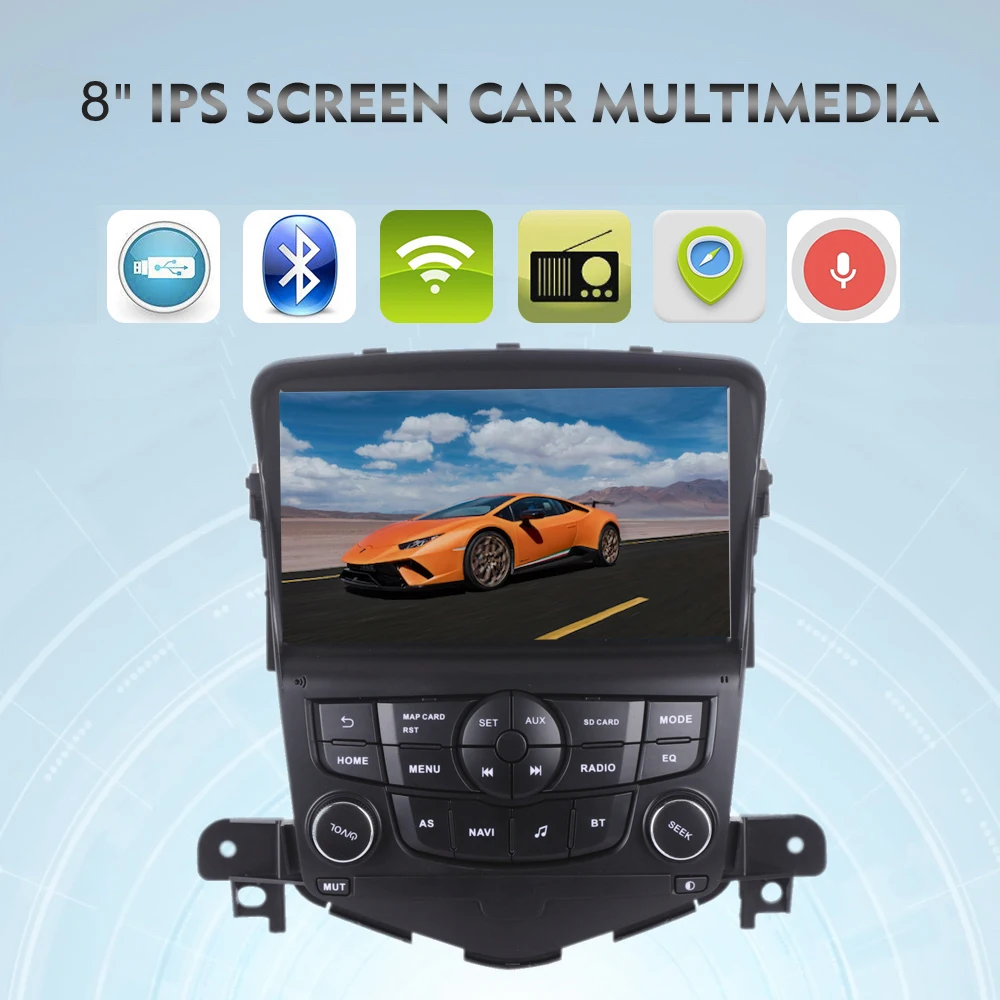 " 1din Автомобильный мультимедийный плеер Android 9,0 gps для Chevrolet Cruze радио 2010 2011 Авто Стерео навигация 4G 32G 8-ядерный MP4